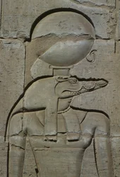 Detalhe de um relevo, pedra Sobek